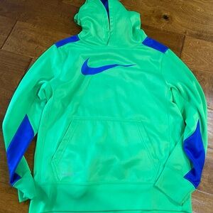 Nike Youth Large Therma-Fit Neon Green and Blue Hoodie Sweatshirt